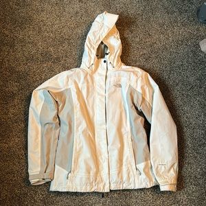 Women’s medium white/gray North Face jacket